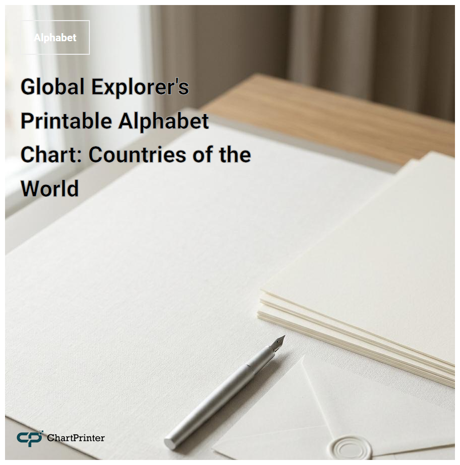 Global Explorer's Printable Alphabet Chart: Countries of the World
