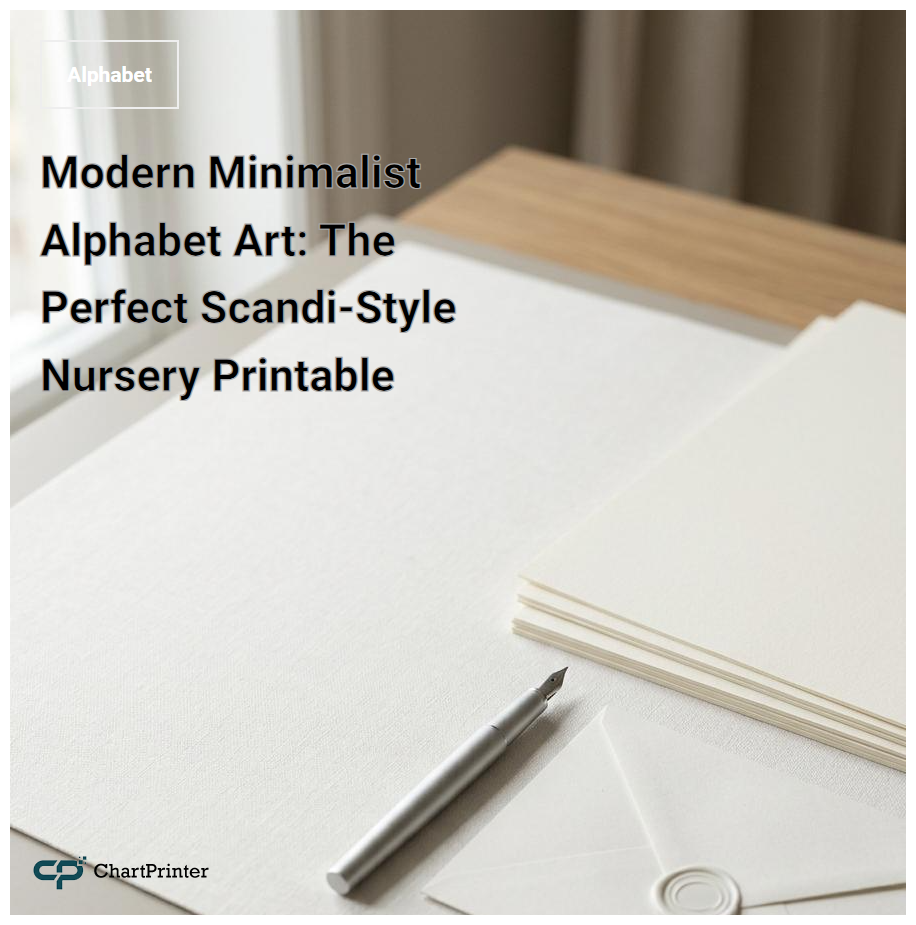 Modern Minimalist Alphabet Art: The Perfect Scandi-Style Nursery Printable