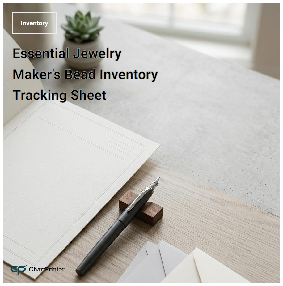 Essential Jewelry Maker's Bead Inventory Tracking Sheet