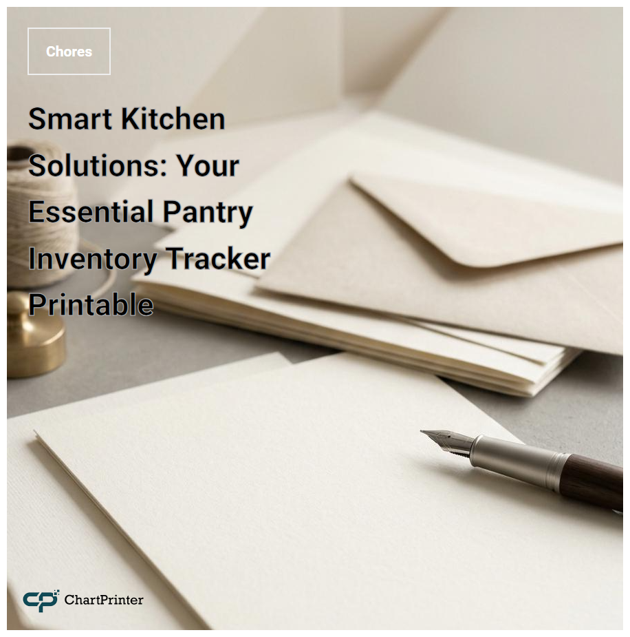 Smart Kitchen Solutions: Your Essential Pantry Inventory Tracker Printable