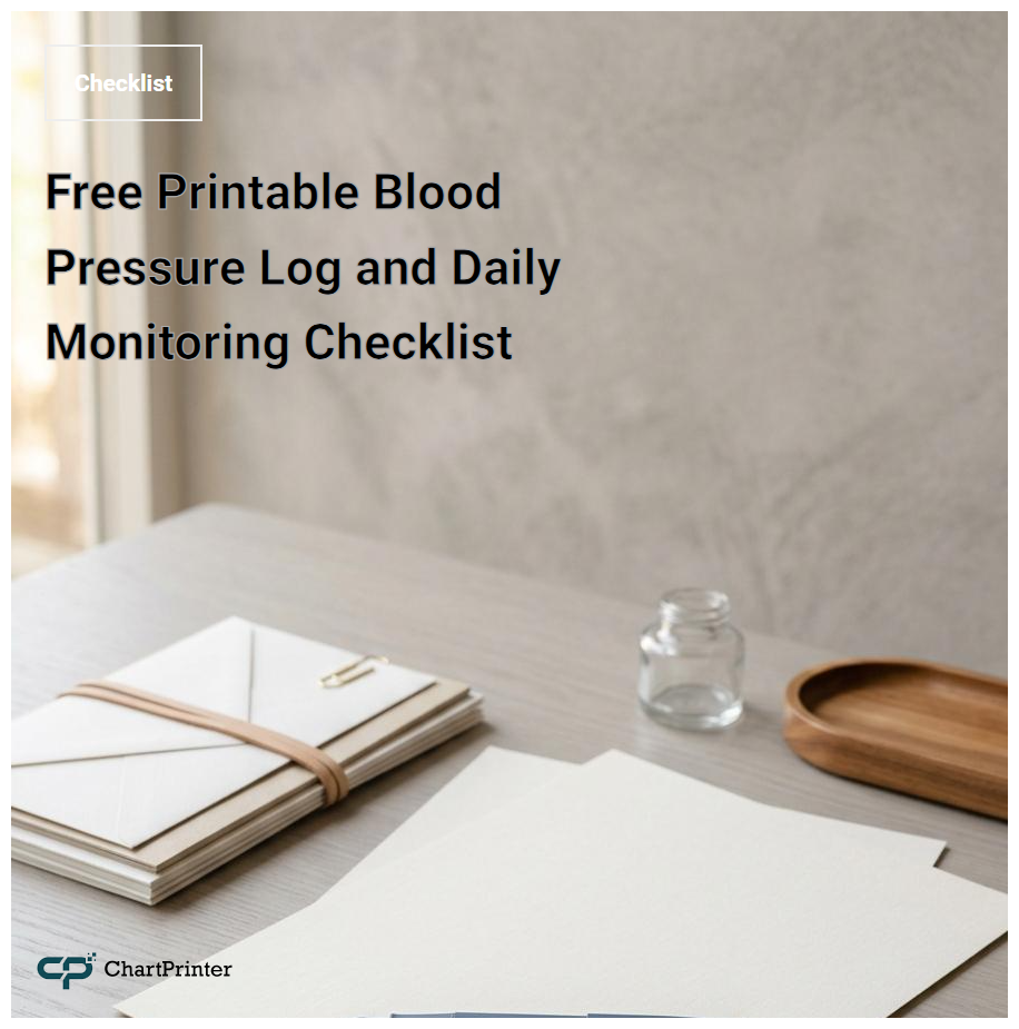Free Printable Blood Pressure Log and Daily Monitoring Checklist