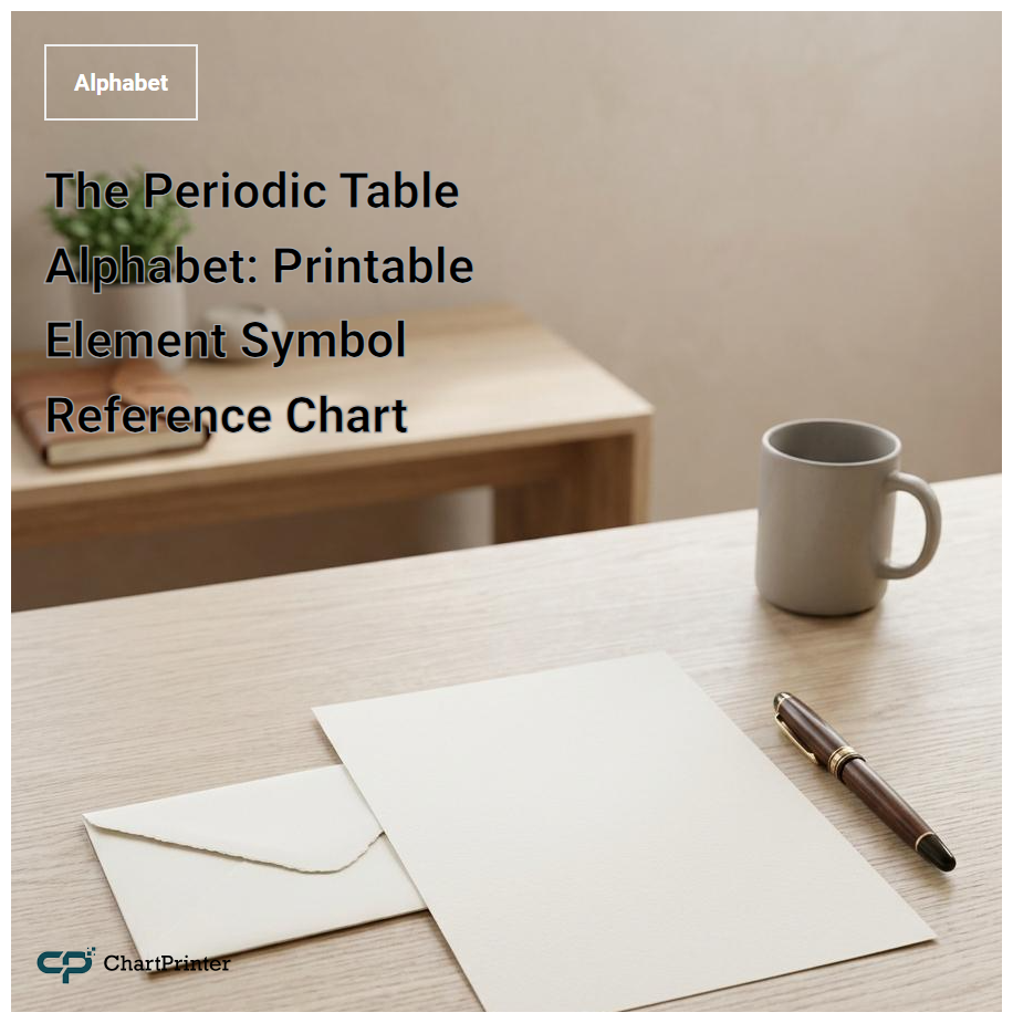 The Periodic Table Alphabet: Printable Element Symbol Reference Chart