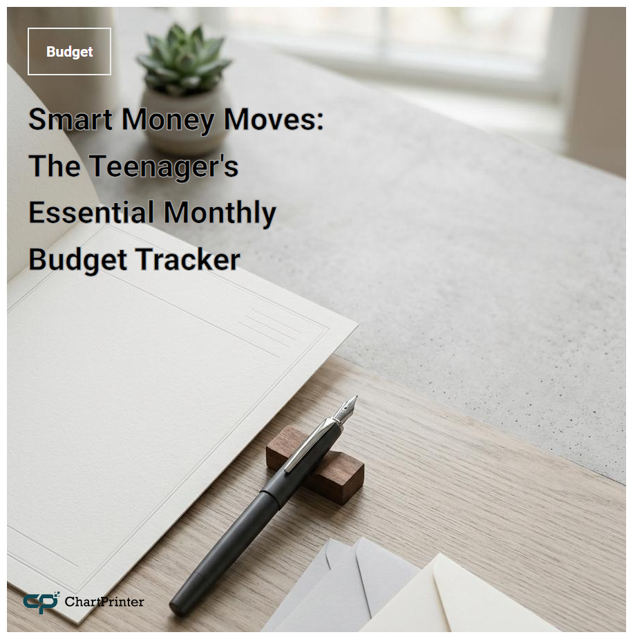 Smart Money Moves: The Teenager's Essential Monthly Budget Tracker