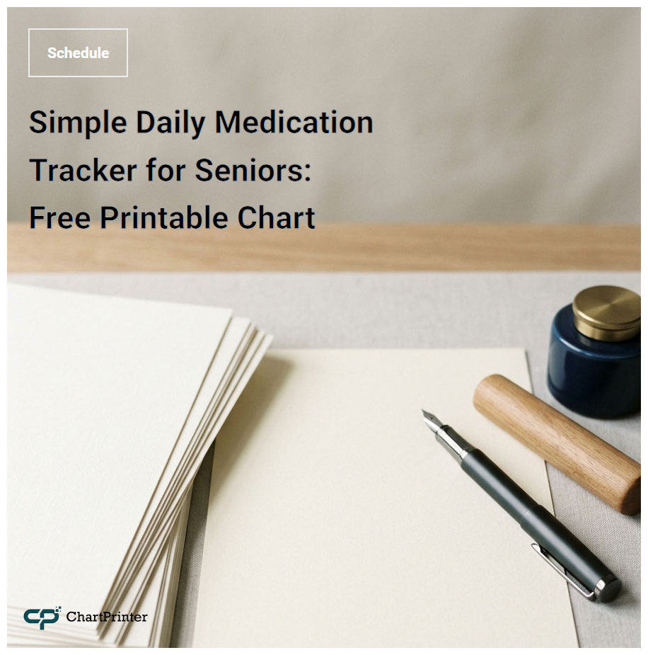 Simple Daily Medication Tracker for Seniors: Free Printable Chart