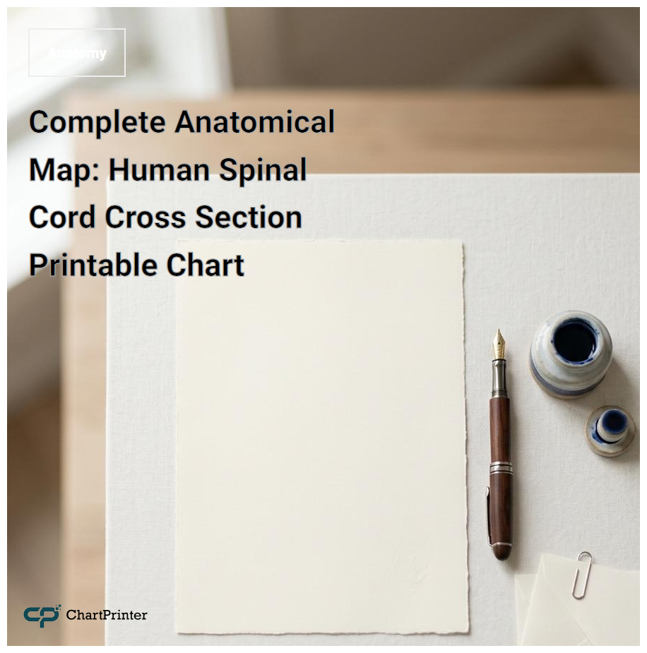Complete Anatomical Map: Human Spinal Cord Cross Section Printable Chart