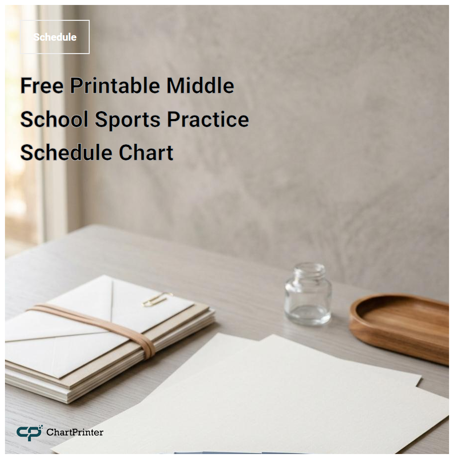 Free Printable Middle School Sports Practice Schedule Chart