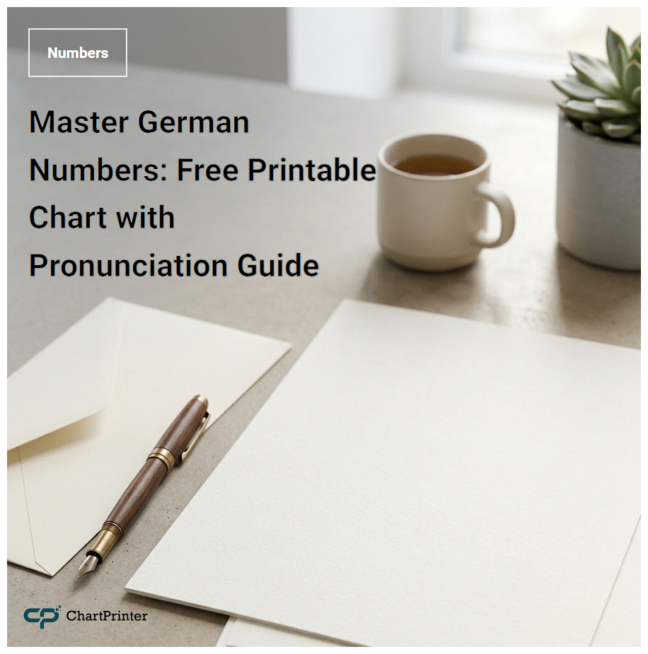 Master German Numbers: Free Printable Chart with Pronunciation Guide