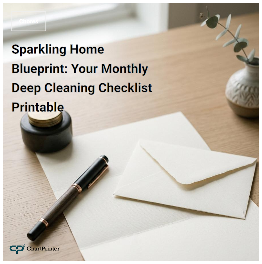 Sparkling Home Blueprint: Your Monthly Deep Cleaning Checklist Printable