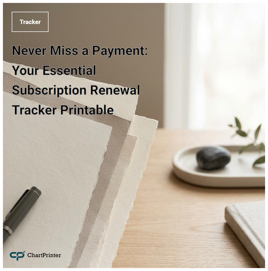 Never Miss a Payment: Your Essential Subscription Renewal Tracker Printable