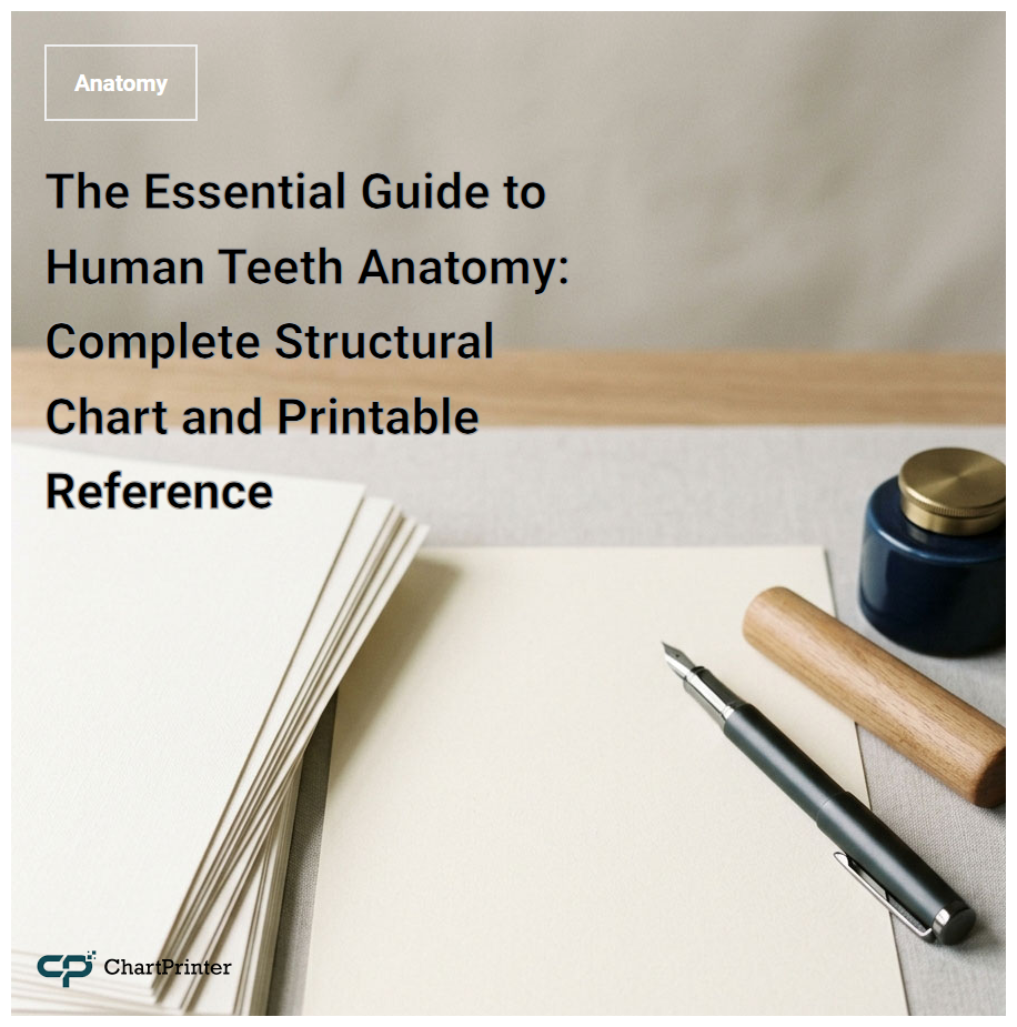 The Essential Guide to Human Teeth Anatomy: Complete Structural Chart and Printable Reference