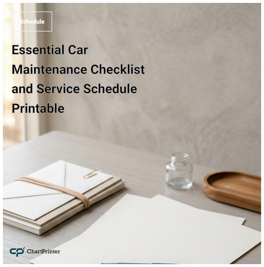 Essential Car Maintenance Checklist and Service Schedule Printable