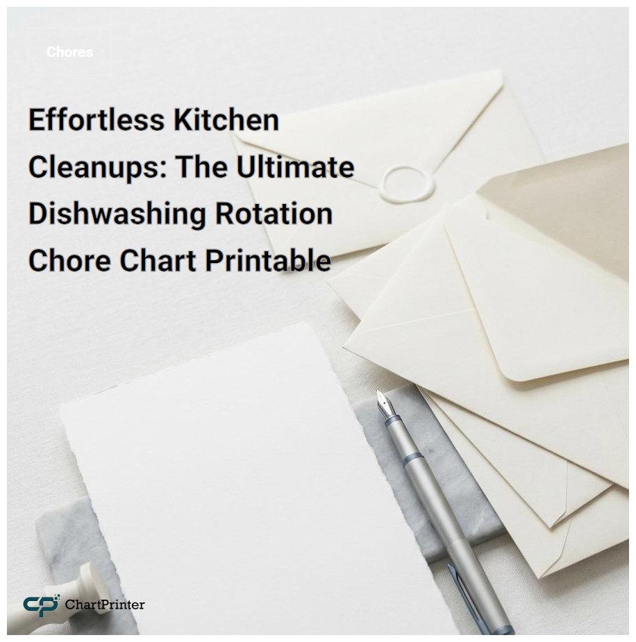 Effortless Kitchen Cleanups: The Ultimate Dishwashing Rotation Chore Chart Printable