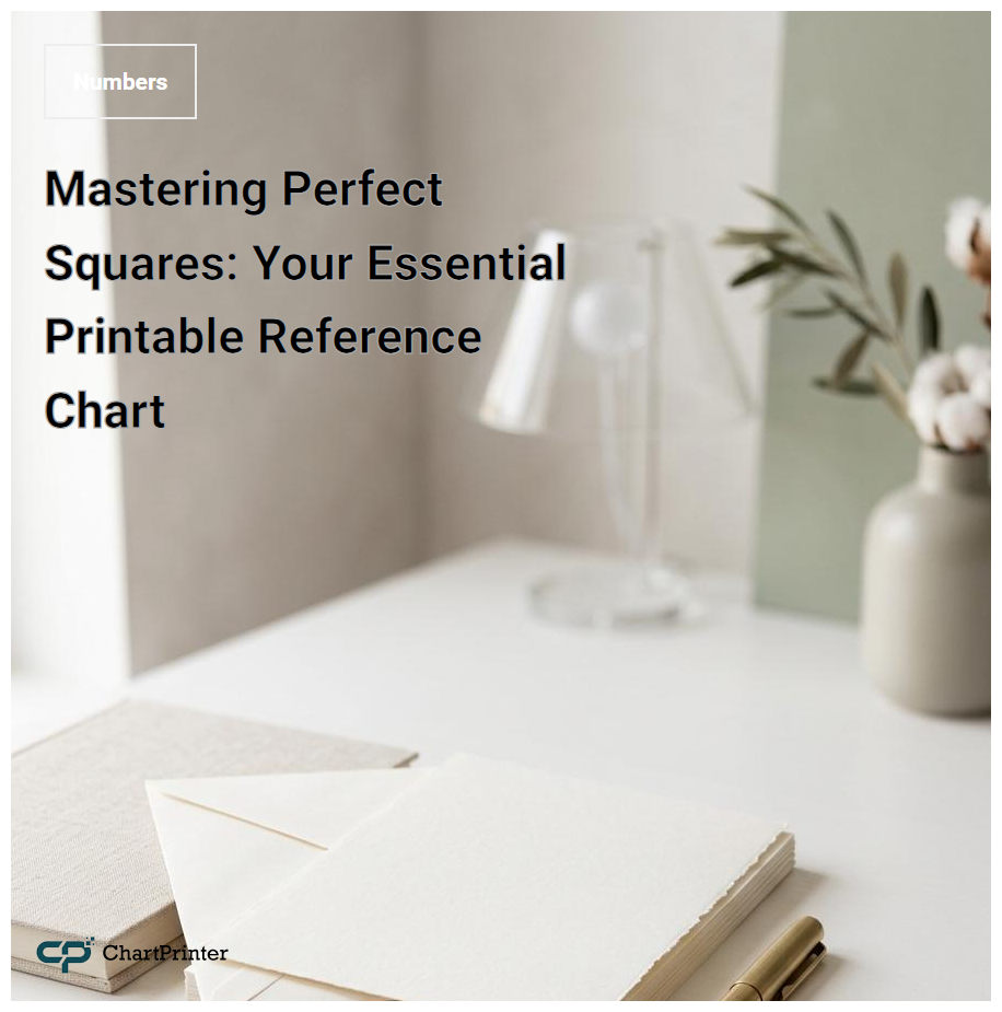 Mastering Perfect Squares: Your Essential Printable Reference Chart