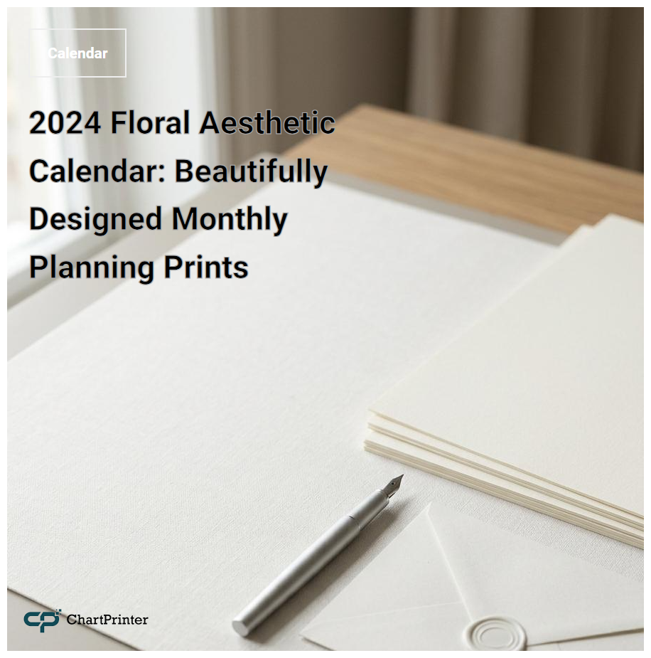 2024 Floral Aesthetic Calendar: Beautifully Designed Monthly Planning Prints