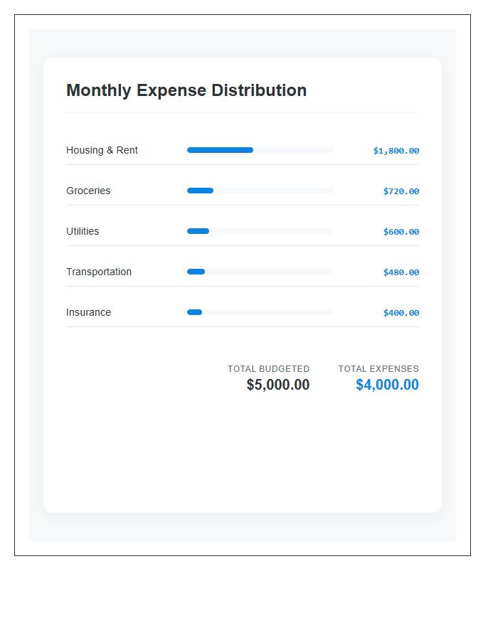 Monthly Bill Management Expense Category Chart