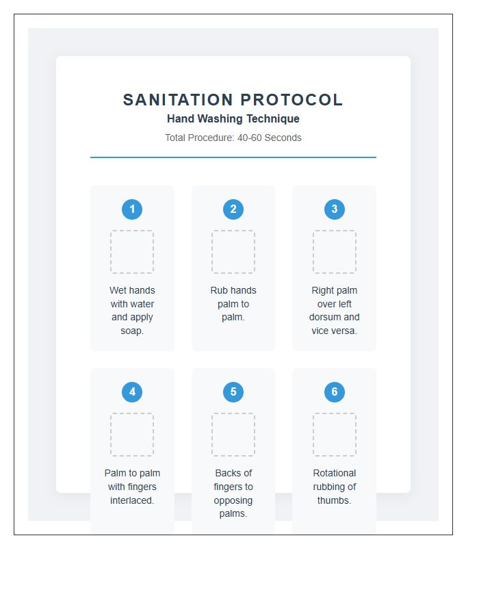 Sanitation Protocol Hand Washing Technique Chart Printable