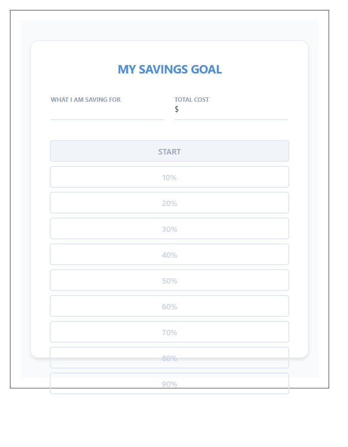 Kids Allowance Savings Goal Printable Chart