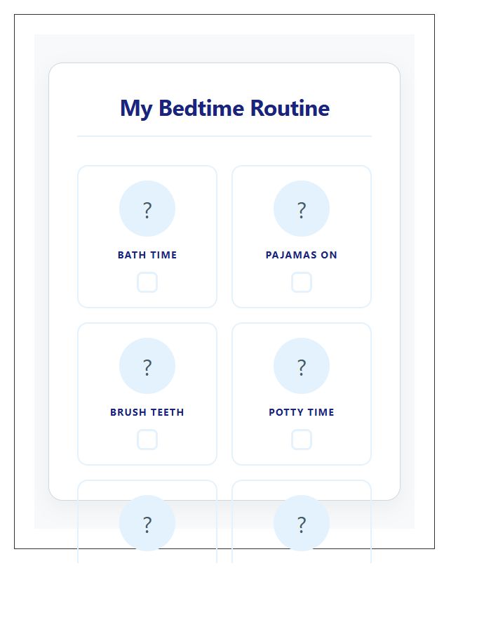 Visual Schedule Printable Chart For Toddler Bedtime