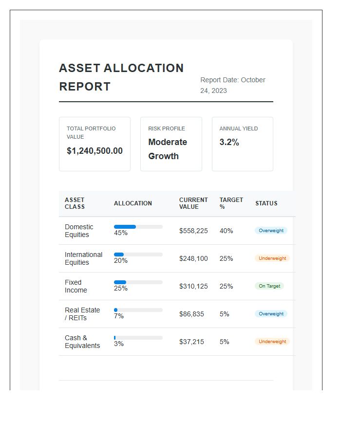 Total Asset Allocation Printable Portfolio Chart
