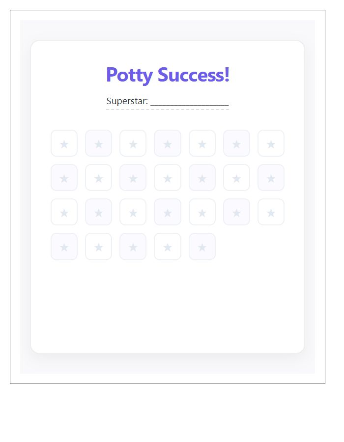 Potty Success Printable Sticker Chart