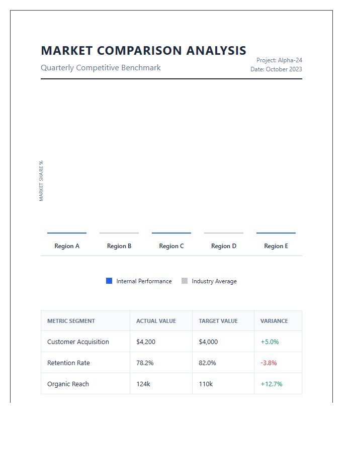 Market Analysis Printable Bar Graph Comparison Chart