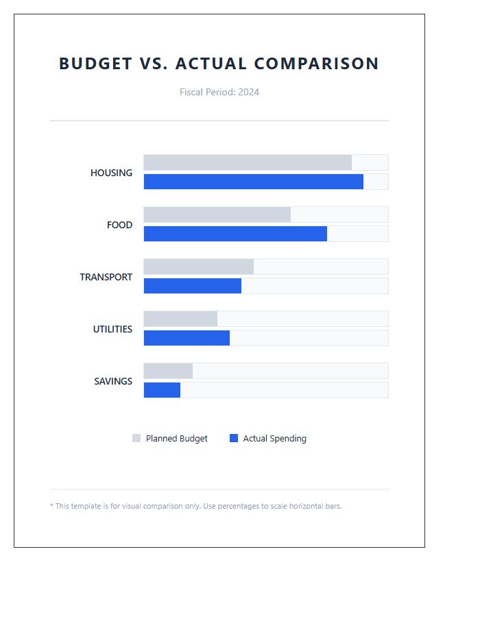 Printable Bar Graph Comparison Chart For Budget Planning