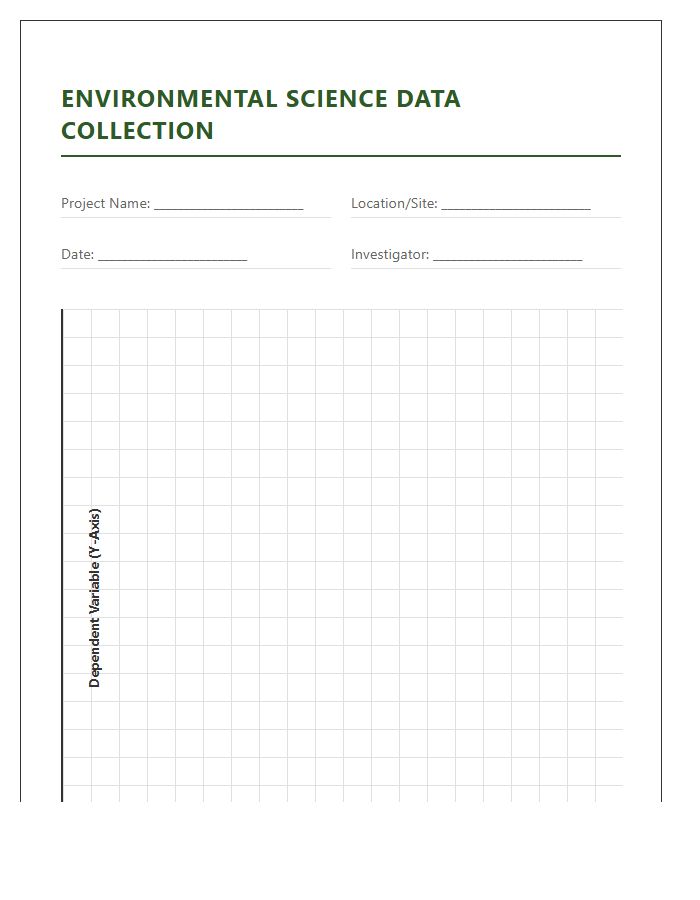 Environmental Science Data Collection Printable Scatter Plot Chart