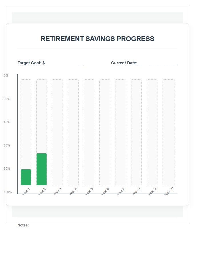 Retirement Savings Goal Bar Graph Printable Chart