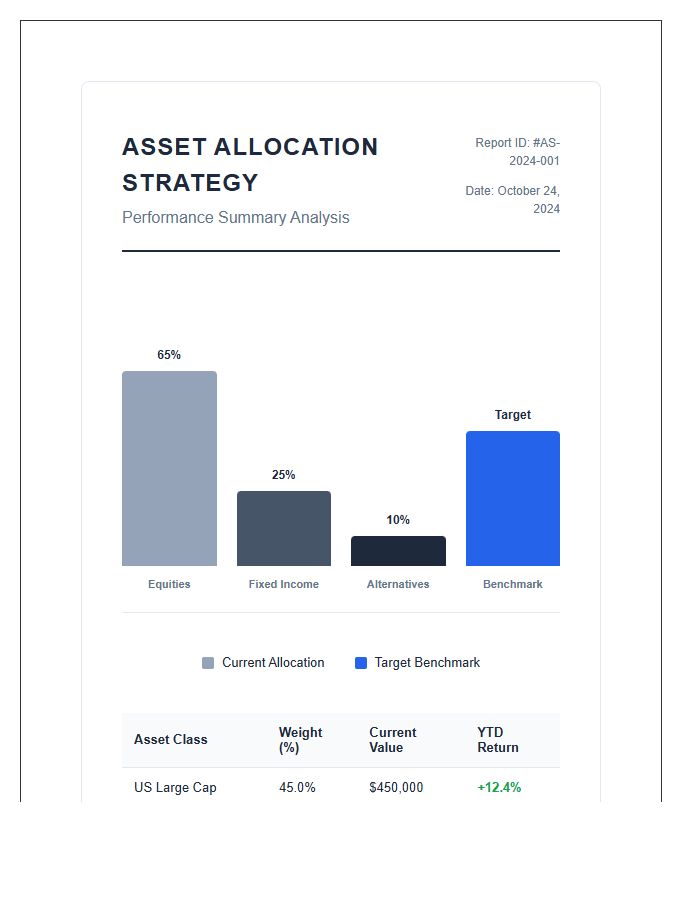 Printable Asset Allocation Strategy Performance Graph Chart