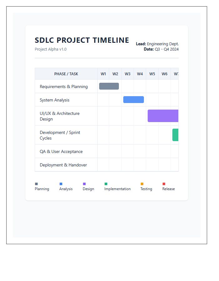 Printable Software Development Lifecycle Gantt Chart