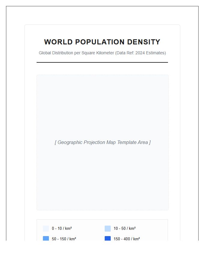 Educational World Population Density Printable Map Chart