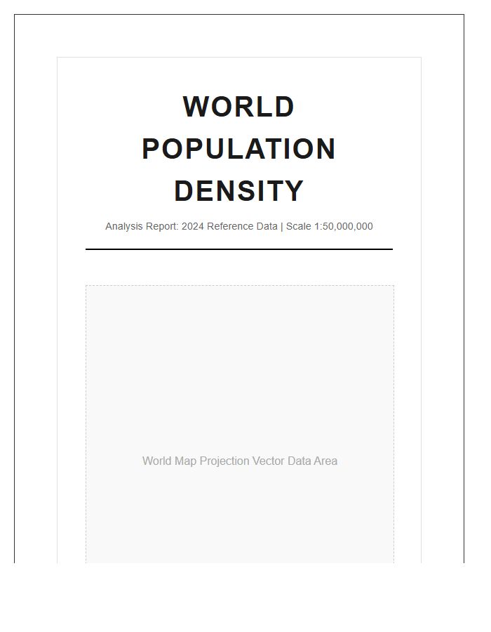 High Resolution Printable World Population Density Chart