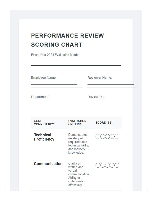 Systematic Performance Review Scoring Chart Printable Version