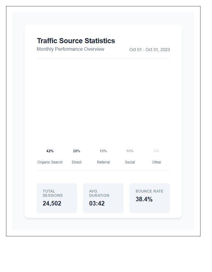Printable Website Traffic Source Statistics Graph Chart