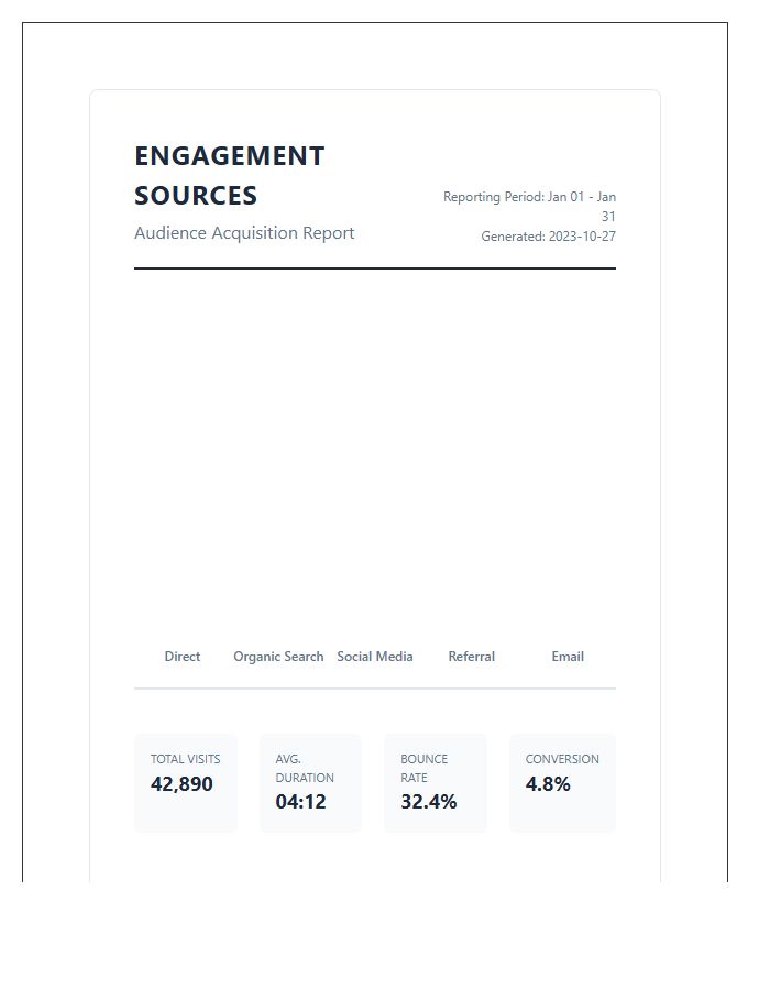 Website Audience Engagement Sources Printable Graph Chart
