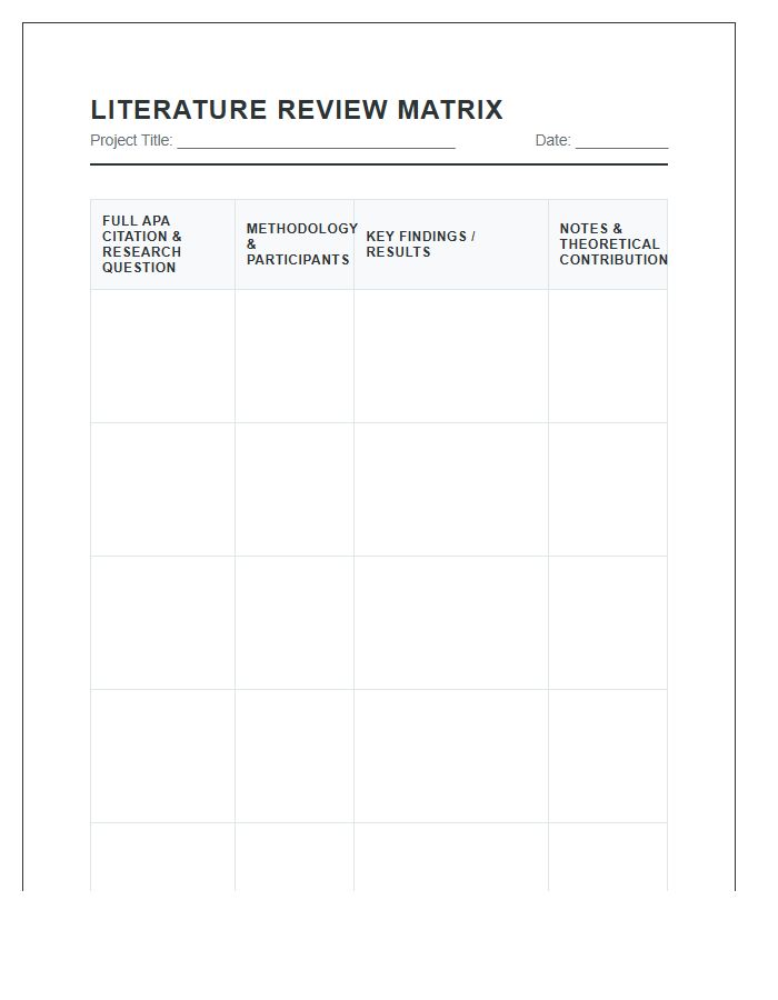 Printable Peer Reviewed Journal Article Chart