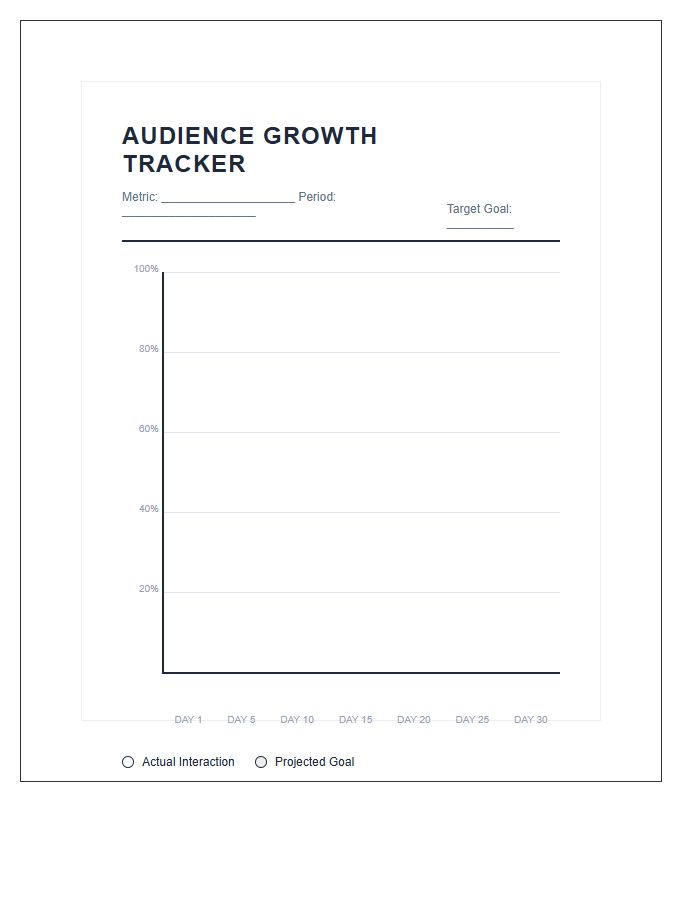 Audience Interaction Growth Printable Graph Chart