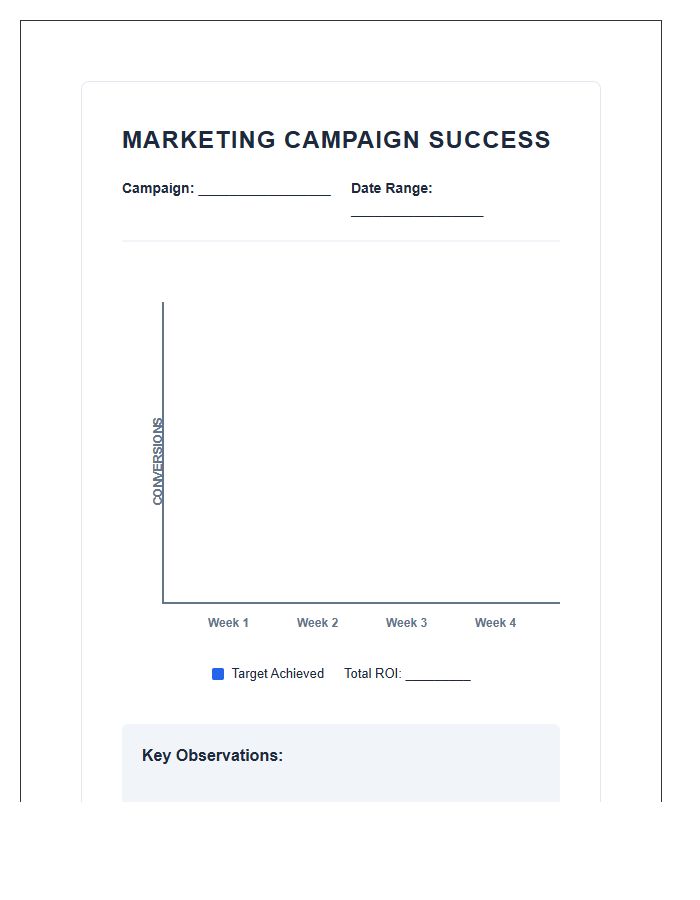 Marketing Campaign Success Printable Graph Chart