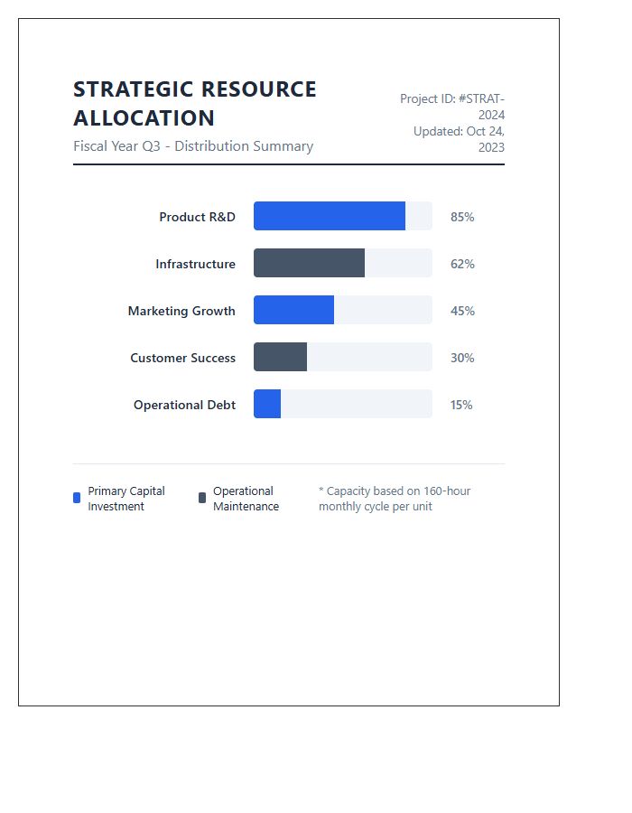 Strategic Project Resource Allocation Bar Graph Chart Printable