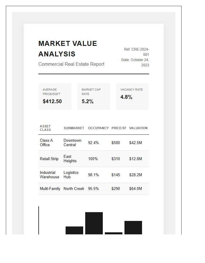 Printable Commercial Real Estate Market Value Chart