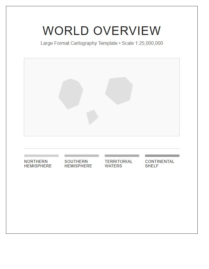 Large Format Printable World Map Chart