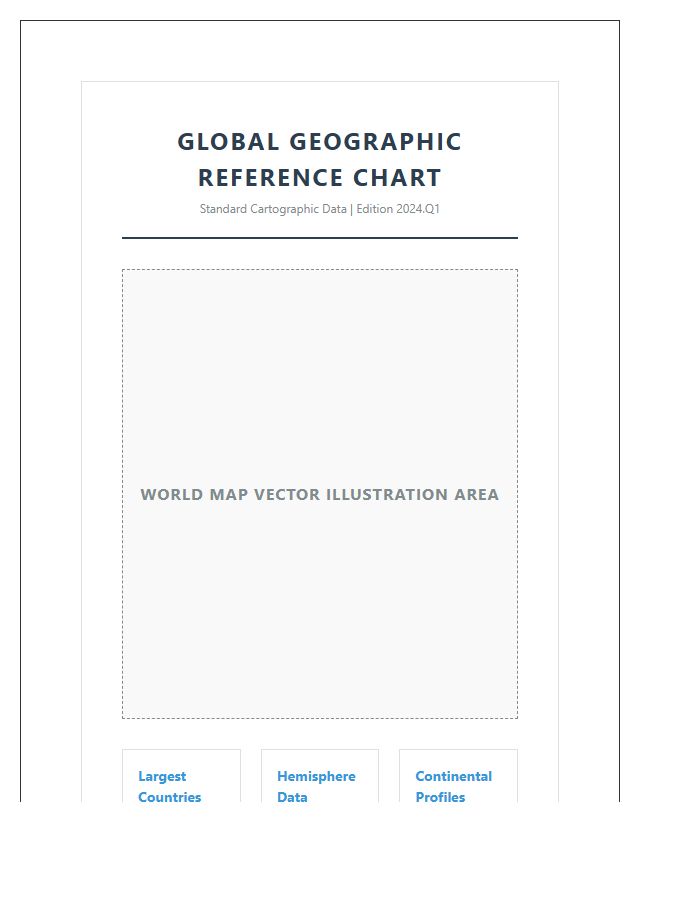 Professional Printable World Map Reference Chart