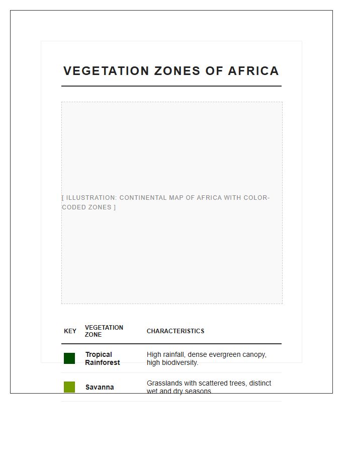 Printable Map Of African Vegetation Zone Chart