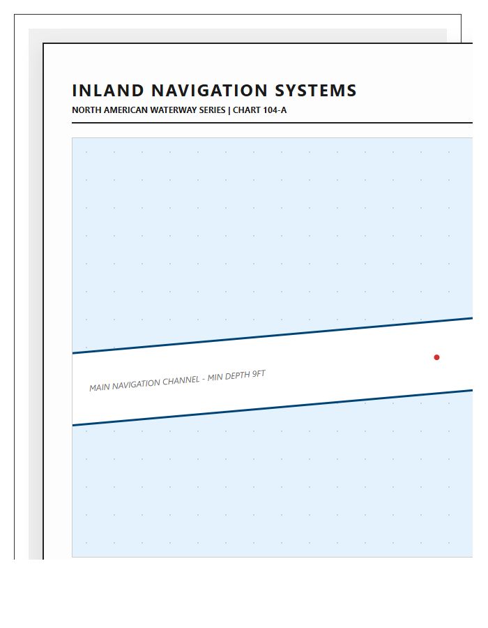 Large Scale North American Inland Waterway Navigation Chart Printable