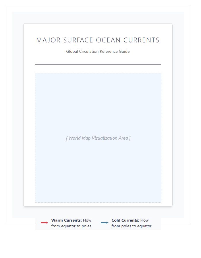 Printable Educational Global Ocean Current Chart