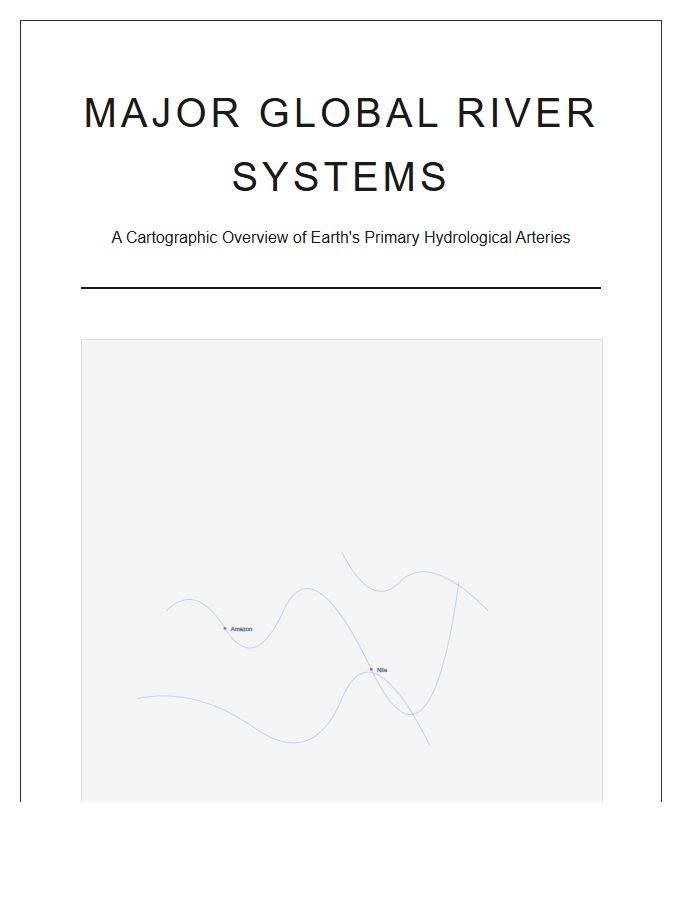 Large Scale Printable World River Map Chart