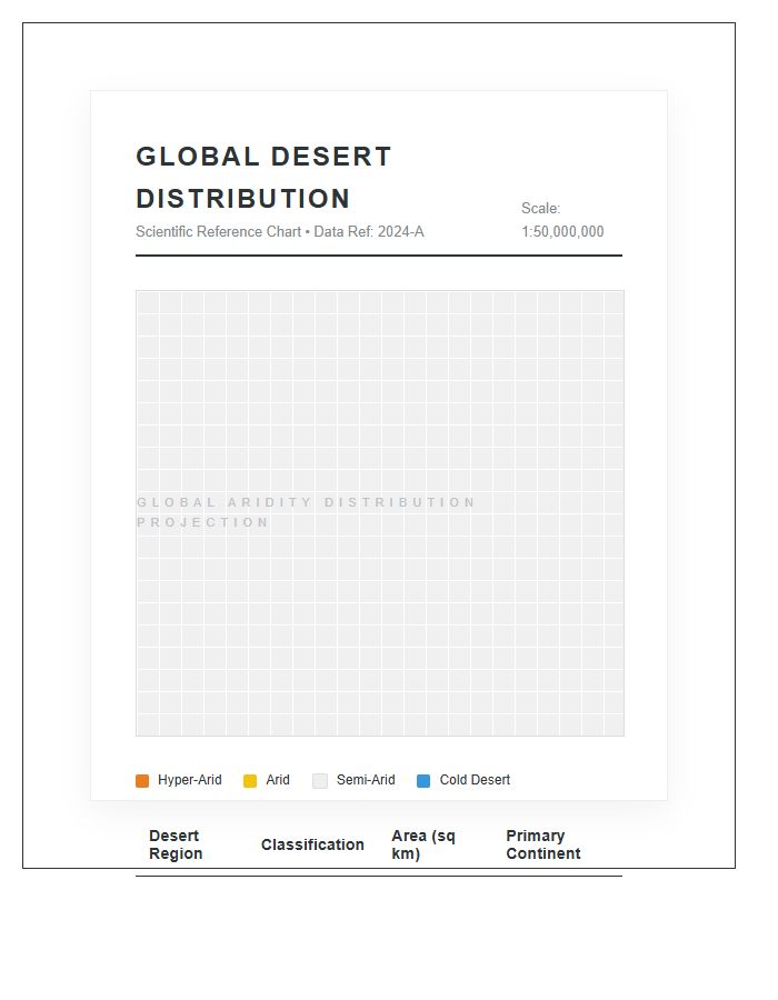 Scientific Desert Distribution Map Printable Chart