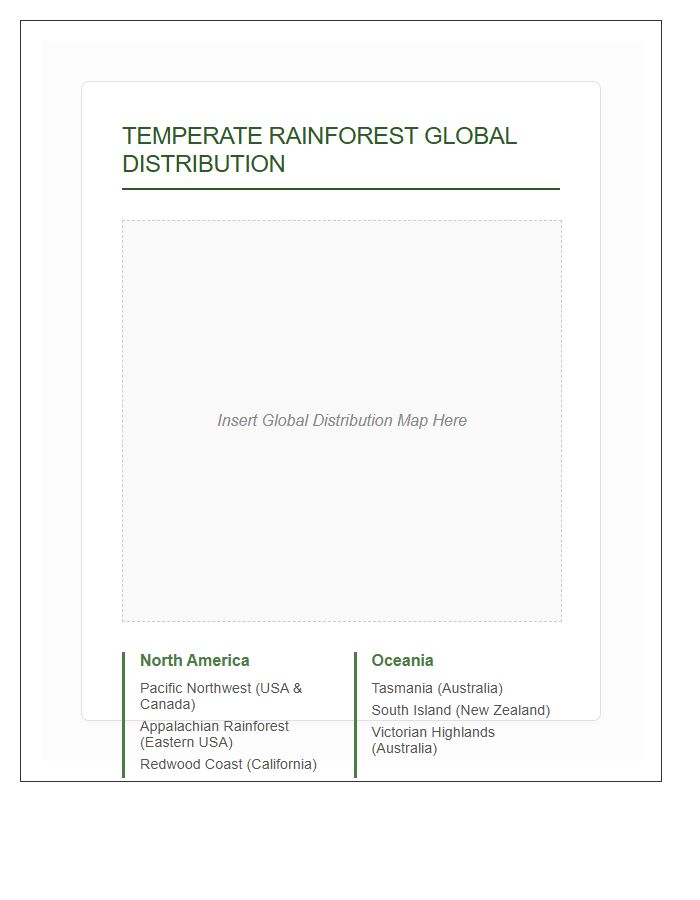 Temperate Rainforest Location Map Printable Chart