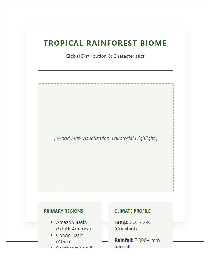 Tropical Rainforest Biome Map Printable Chart