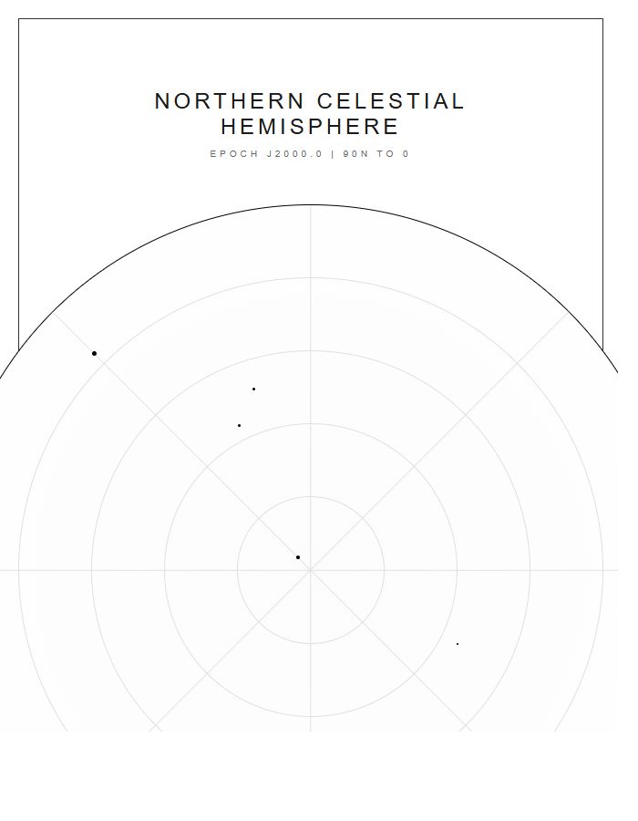 High Resolution Northern Hemisphere Star Map Chart Printable